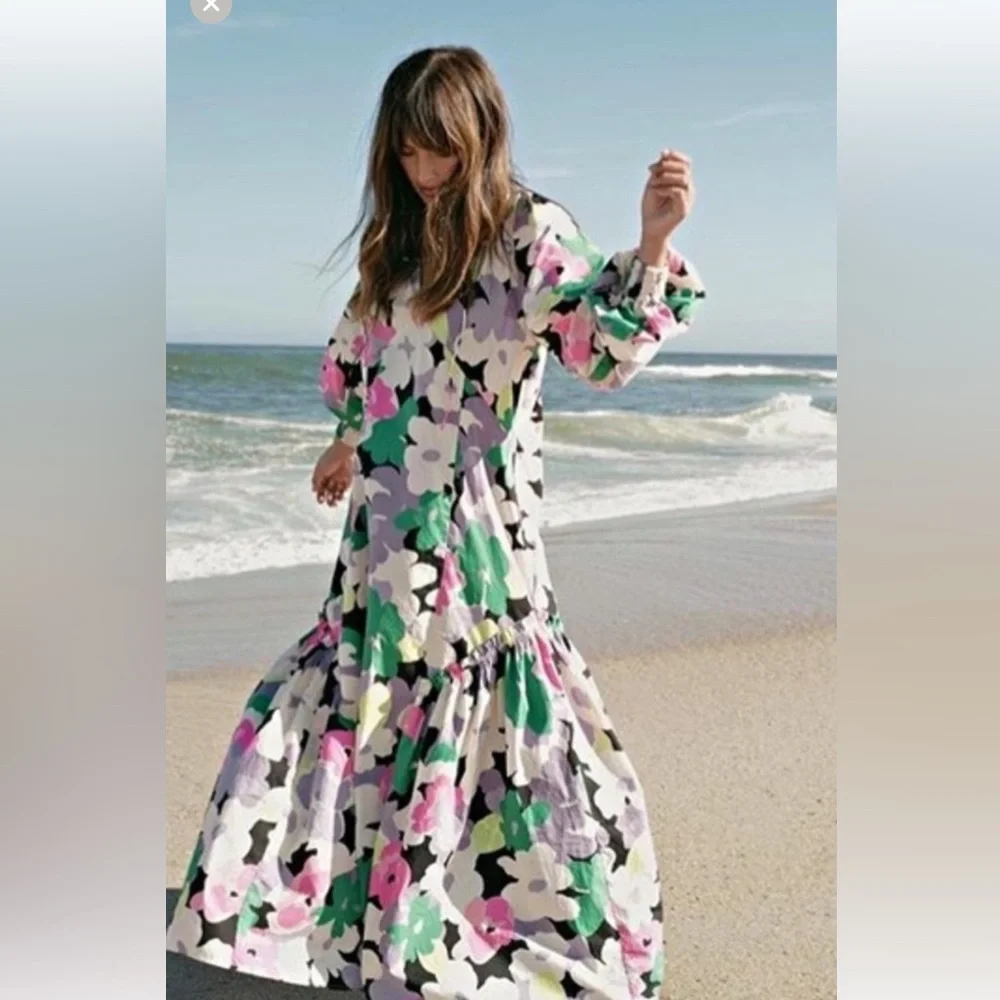 H&M  Floral Long Dress - Picture 11 of 12